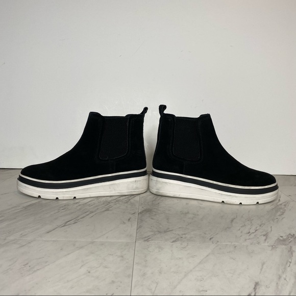 Steven by Steve Madden Avery Black Suede Platform Chelsea Boot 6M - Picture 5 of 13